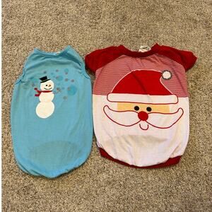 2 pack Dog Christmas Shirts Great Used Condition